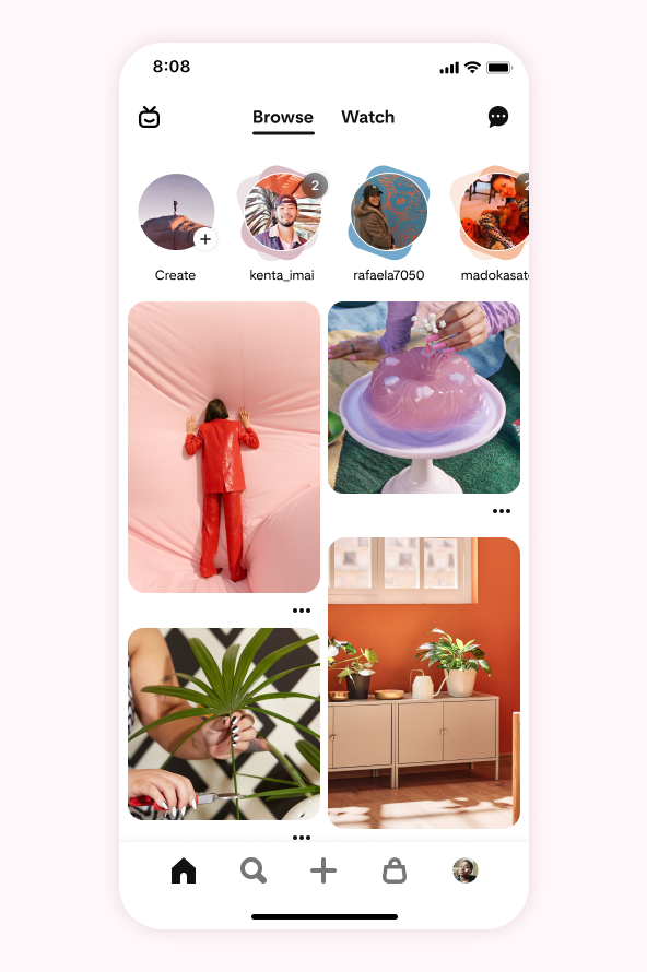 My Pinterest Home Feed View on Desktop