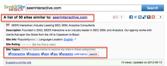 SEER Interactive On Similar Site Search SEER Interactive On Similar Site Search