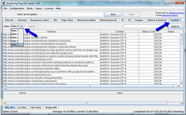 Screaming Frog 6 Using Screaming Frog to Verify Code