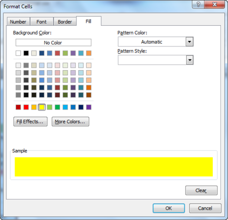 cond-form-dup-highlighting Conditional formatting yellow fill