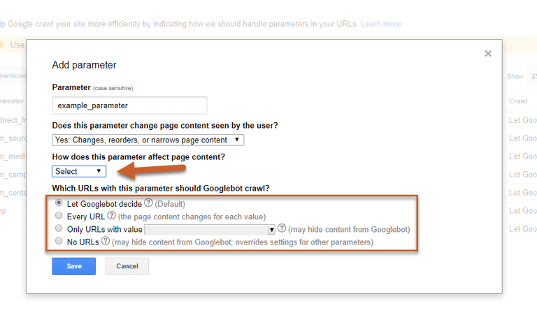 Parameter Effects on Content