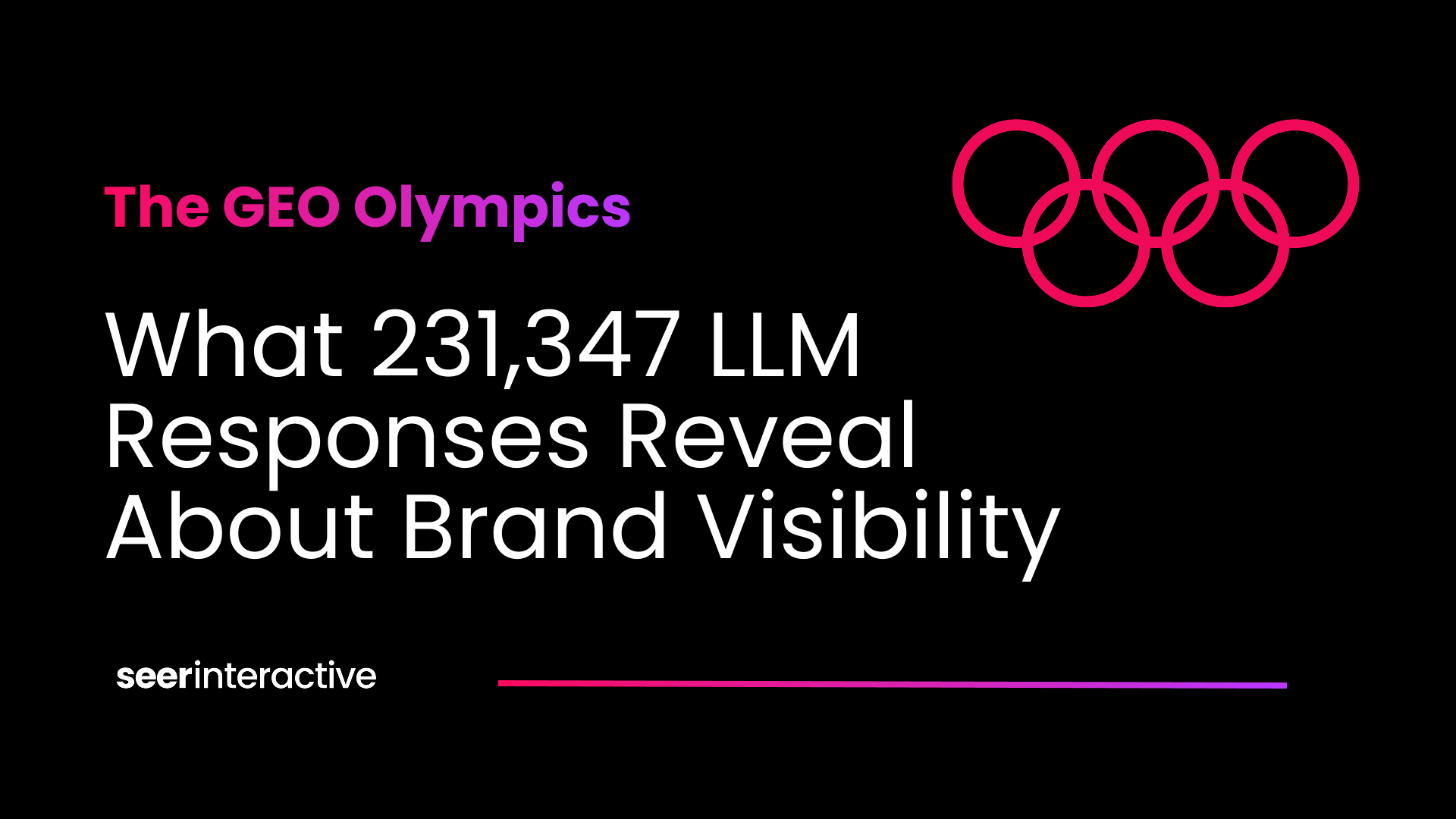 The GEO Olympics Study: What 231,347 LLM Responses Reveal About AI Brand Visibility