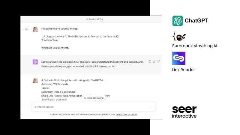 SEO Internal Linking with ChatGPT - Seer Interactive